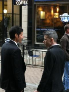 Mike D and AdRock - 4th Street - Cleveland, OH (from inside of Lola restaurant)